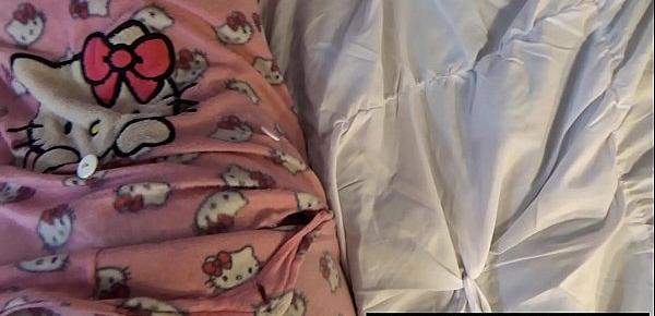  While I Was Sleeping, My Step Dad Sneak Into My Room For These Humongous Real Busty Titties and Large Brown Areolas, Innocent Ebony Step Daughter Msnovember In Kawaii Hello Kitty Onsie On Sheisnovember